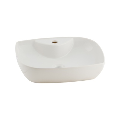 DIES GLOSSY WHITE COUNTERTOP WASHBASIN WITH TAP HOLE