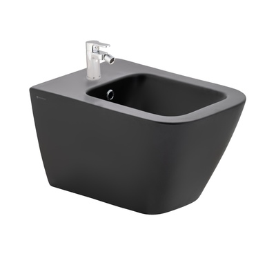 SATURN MATT BLACK WALL HUNG BIDET