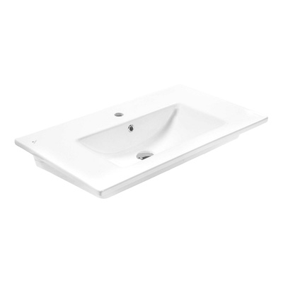 LUNA MAT BEYAZ FLAT LAVABO 80 CM MOBILYA GEÇMELI