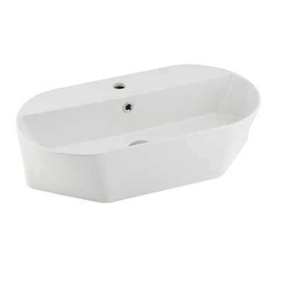 STELLA MATT WHITE COUNTERTOP WASHBASIN 65 CM WITH TAP HOLE