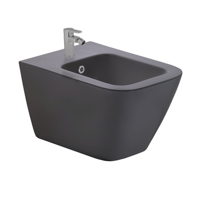 SATURN MATT ANTHRACITE WALL HUNG BIDET