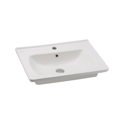 SATURN FLAT WASHBASIN 60 CM MATT WHITE FURNITURE MOUNTED