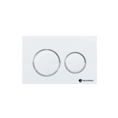 CONCEALED CISTERN MATT WHITE CONTROL PANEL