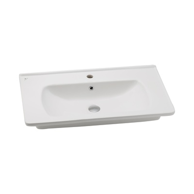 SATURN FLAT LAVABO AD INCASSO MOBILE BIANCO OPACO 80 CM