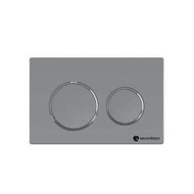 CONCEALED CISTERN MATT CHROME CONTROL PANEL