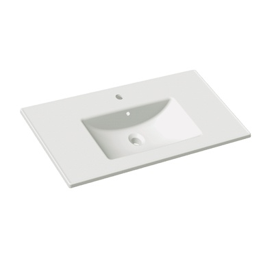 LUNA MATT WHITE FLAT WASHBASIN 100 CM FURNITURE MOUNTED