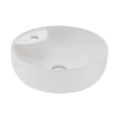 SOLE MATT WHITE COUNTERTOP WASHBASIN WITH TAP HOLE