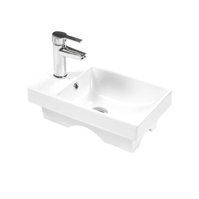 MINIMAL PARLAK BEYAZ LAVABO