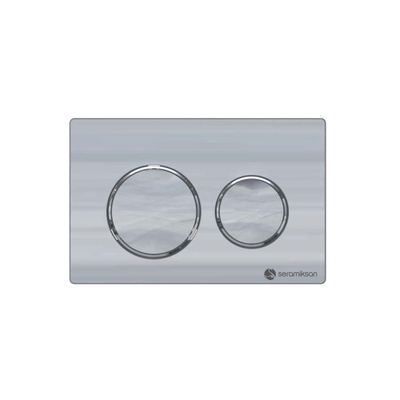 CONCEALED CISTERN GLOSSY CHROME CONTROL PANEL