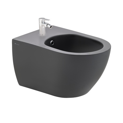 HILL MATT BLACK WALL HUNG BIDET