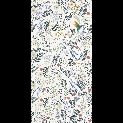 60*120 SHELL WHITE FLORAL MOTIF