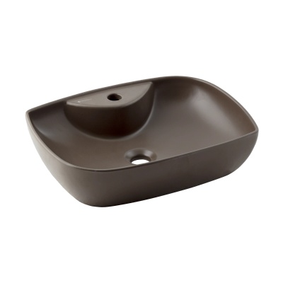 DIES MATT METALIC BROWN COUNTERTOP WASHBASIN WITH TAP HOLE