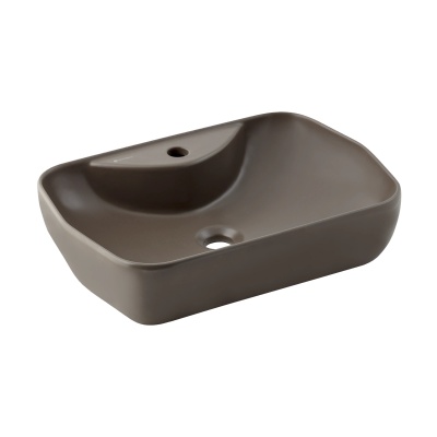 LUCIDA MATT METALIC BROWN COUNTERTOP WASHBASIN WITH TAP HOLE