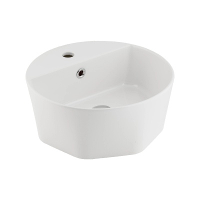 STELLA COUNTERTOP ROUND WASHBASIN WITH TAP HOLE 42 CM