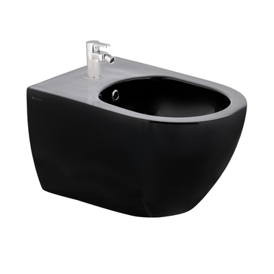 HILL GLOSSY BLACK WALL HUNG BIDET