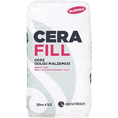 CERAFILL SİLİKONLU BEYAZ DERZ DOLGU 20 KG