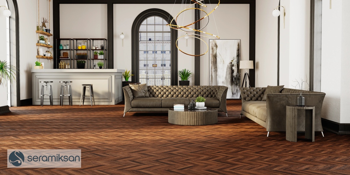 Seramiksan: 40*60 CLASSIC WOOD AÇIK FLORAL MOTİF